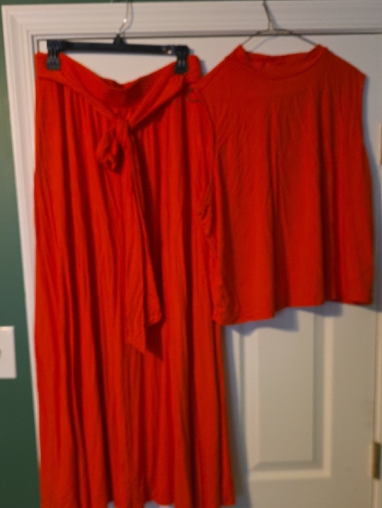 Ava & Viv Dresses & Skirts - Ava & Viv Bright Red Maxi Skirt with Waist Tie